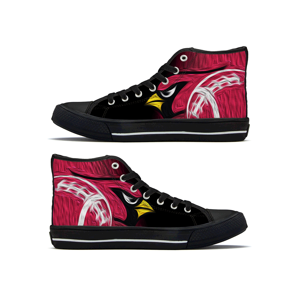 Men's Arizona Cardinals High Top Canvas Sneakers 001